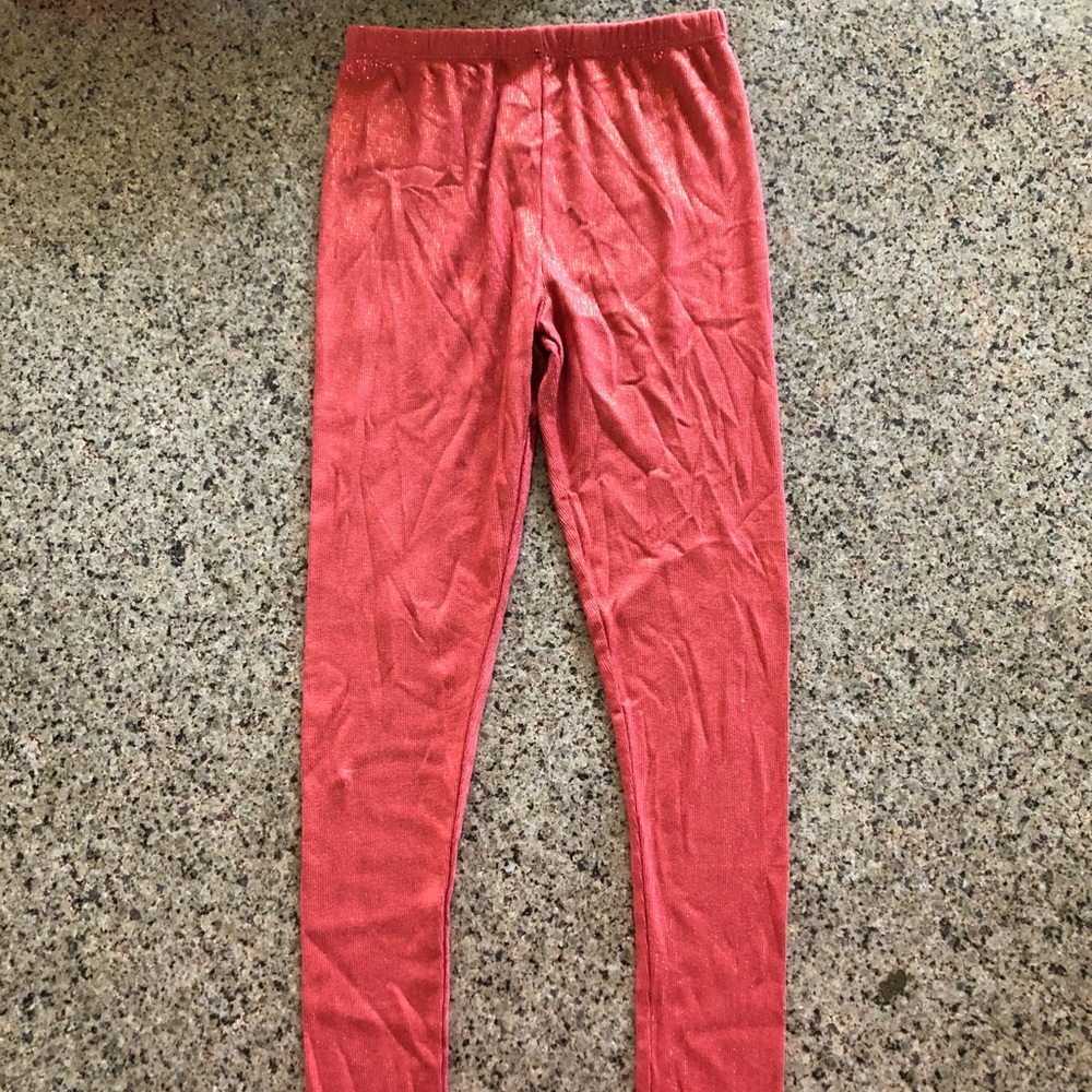 Peek- shimmer pumpkin leggings